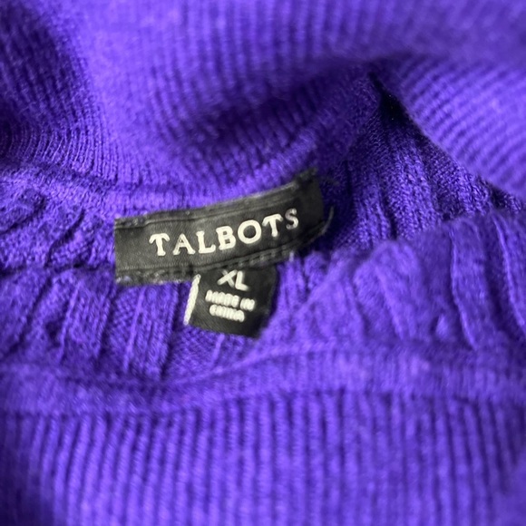 Talbots Vibrant Purple Knit Sweater - Picture 2 of 12